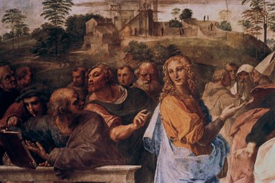 Rozprawa o Najświętszym Sakramencie, detal, 1508-1509 autorstwa Raffaello Sanzio Raphael