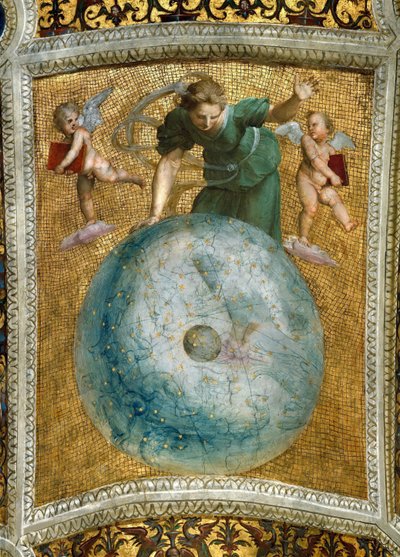 Mobilny Primum. Fresk na suficie w Stanza della Segnatura, ok. 1510-1511. autorstwa Raphael