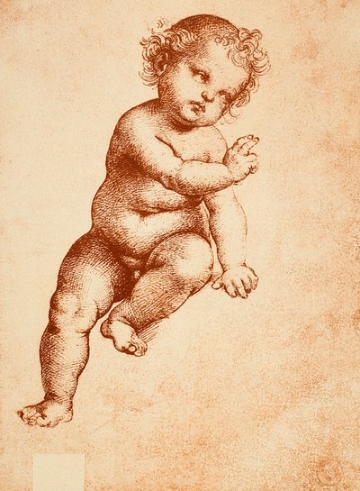 Studiuj dla małego Jezusa, rysunek Rafaela. Gallerie dellAccademia, Wenecja autorstwa Raffaello Sanzio Raphael