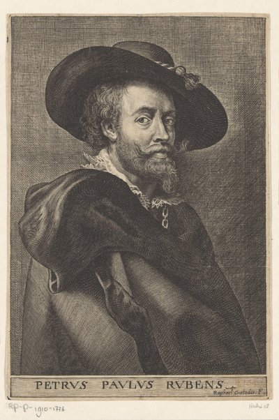 Portret Petera Paula Rubensa Peter Paul Rubens (tytuł na obiekcie) autorstwa Raphael Custos