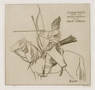 Kozak baszkirski, 1813-1814 autorstwa Raphael Jacquemin