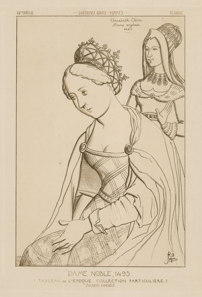 Elżbieta Clere, angielska szlachcianka, 1495 autorstwa Raphael Jacquemin