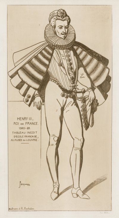 Henryk III, król Francji, 1580-89 autorstwa Raphael Jacquemin