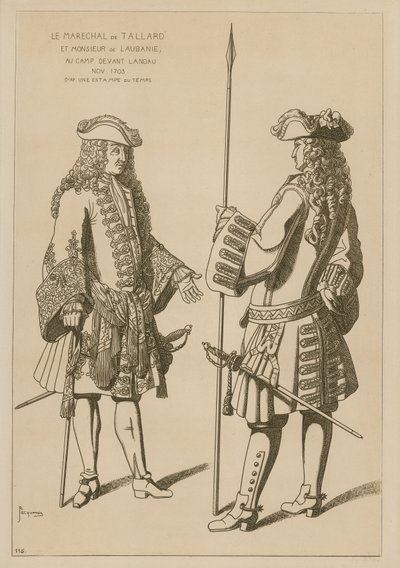 Marszałek Tallard i pan Laubanie w obozie przed bitwą pod Landau, listopad 1703 r. autorstwa Raphael Jacquemin