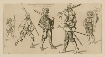 Mężczyźni pod bronią, początek XVI wieku autorstwa Raphael Jacquemin