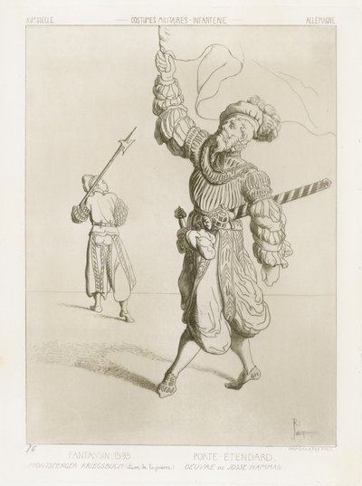 Stroje wojskowe - piechota niemiecka z XVI wieku autorstwa Raphael Jacquemin