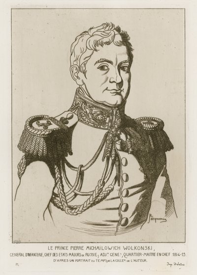 Książę Pierre Michailowicz Wołkoński autorstwa Raphael Jacquemin