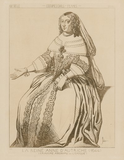 Królowa Anna Austriacka, 1644 autorstwa Raphael Jacquemin