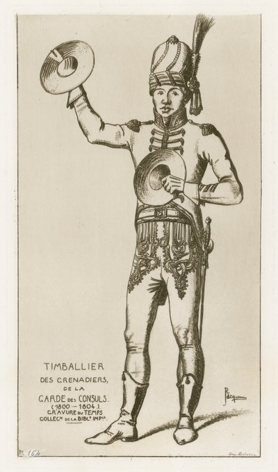 Timbalier grenadierów gwardii konsulów (1800-1804) autorstwa Raphael Jacquemin