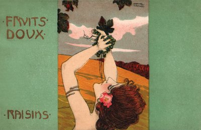 Winogrona, ok. 1900 r. (ilustracja) autorstwa Raphael Kirchner