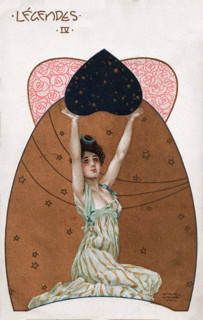 Kobieta w stylu secesyjnym, ok. 1900 r. (ilustracja) autorstwa Raphael Kirchner