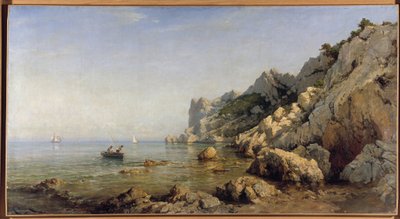 Wybrzeże Sormiou Calanques niedaleko Marsylii (olej na płótnie). autorstwa Raphael Luc Ponson