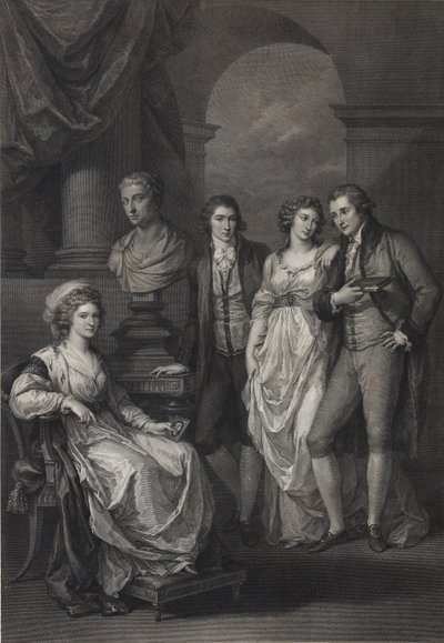 Portret rodzinny Katarzyny Pietrownej Bariatinskiej 1750-1811, z domu księżnej Holstein-Beck, 1793 autorstwa Raphael Morghen
