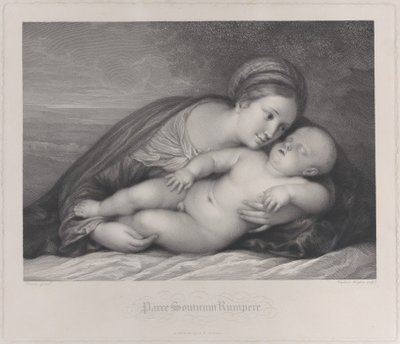 Madonna obejmująca śpiące Dzieciątko, 1797. autorstwa Raphael Morghen
