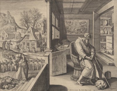 Smutek z żalu, ok. godz. 1580-1628 autorstwa Raphael Sadeler