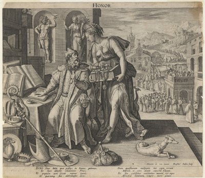 Honor, 1591 autorstwa Raphael Sadeler the Elder