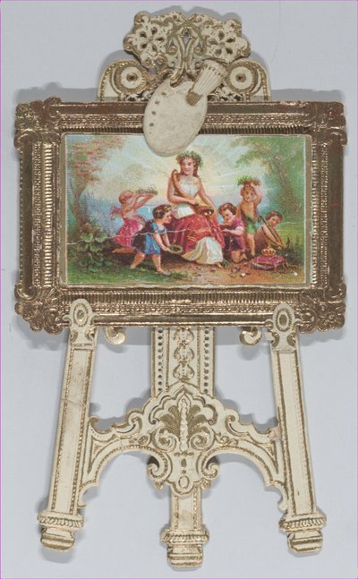Valentine - Stojąca sztaluga, rodzina chromatografowana, 1873. autorstwa Raphael Tuck and Sons