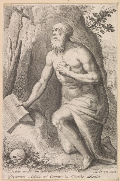 Święty Hieronim autorstwa Raphaël Sadeler (I) (attributed to)