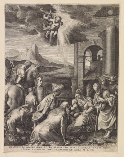 Adoracja Królów autorstwa Raphaël Sadeler (I)