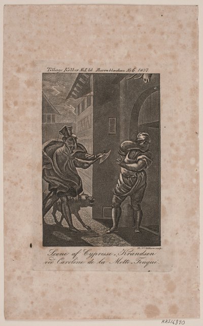 Scena autorstwa Cypresse-Knudsena. Dodatkowa miedź dla Rosenbladene nr 6, 1837 autorstwa Rasmus Nicolai Nielsen