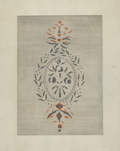 Fragment Stencilled Wall, ok. 1900 r. 1937. autorstwa Ray Holden