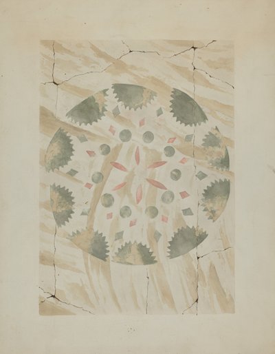 Fragment Stencilled Wall, ok. 1900 r. 1937. autorstwa Ray Holden