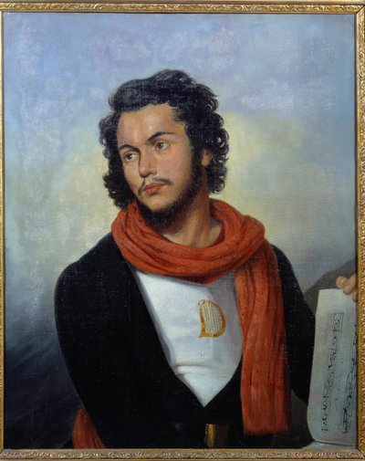 Portret muzyka Feliciena Davida (1810-1876) Obraz Raymonda Bonheura (1796-1849) XIX w. Saint Denis, Muzeum Sztuki i Historii autorstwa Raymond Bonheur