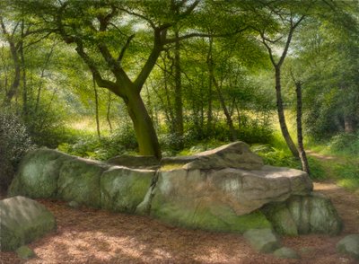 Adel Crags: wspaniały wrześniowy poranek, 2001 (olej na płycie) autorstwa Raymond Booth
