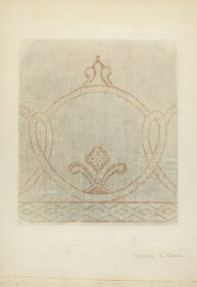 Malowidło ścienne Rysunek renowacji, ok. 1930 r. 1940. autorstwa Raymond E. Noble