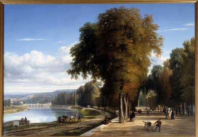 Spacer do Saint Cloud Park Obraz Raymonda Esbrata (1809-1856) 1850 Roanne. Musee Joseph Dechelette - Spacer po parku Saint Cloud. Obraz Raymonda Esbrata (1809-1856) autorstwa Raymond Esbrat