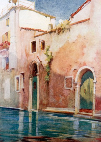 Kanał boczny (kolorowa litografia) autorstwa Reginald Barratt