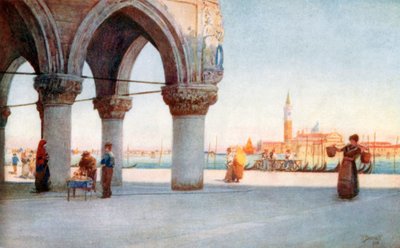 Wieczór na Piazzetta (kolorowa litografia) autorstwa Reginald Barratt