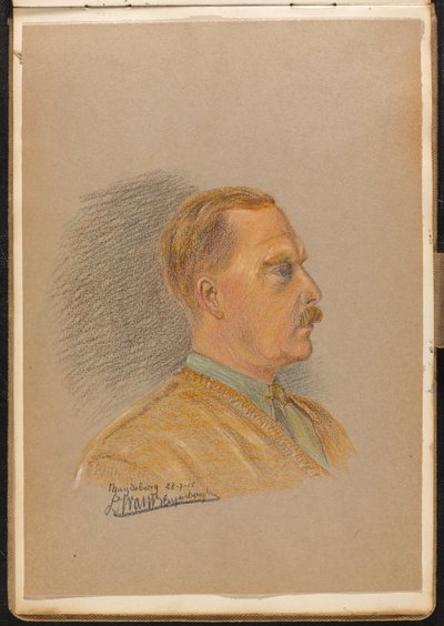 Portret oficera brytyjskiego, lipiec 1915 (rysunek) autorstwa Reginald Copleston Bond