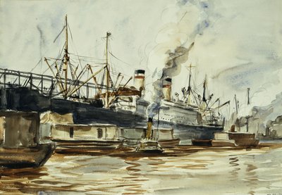 Scena w doku autorstwa Reginald Marsh