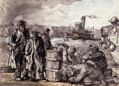 W dokach autorstwa Reginald Marsh