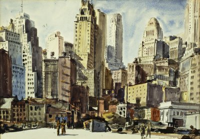 Widok z Coenties Slip autorstwa Reginald Marsh