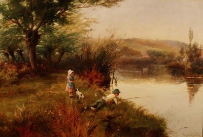 Młodzi wędkarze autorstwa Reginald Smith