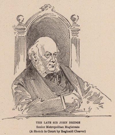 The Late Sir John Bridge (litografia) autorstwa Reginald Thomas Cleaver