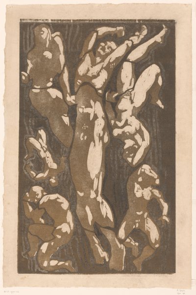 Kompozycja z sześcioma postaciami ludzkimi autorstwa Reijer Stolk (signed by artist)