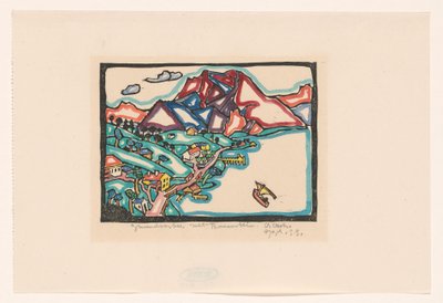 Gmünder See z Traunsteinem (oryginalny tytuł na obiekcie) autorstwa Reijer Stolk (signed by artist)
