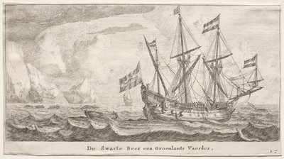 Statki Amsterdamu: Czarny Niedźwiedź, wielorybnik grenlandzki. autorstwa Reinier Nooms