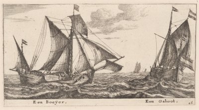 Boeier i Galliot autorstwa Reinier Nooms, called Zeeman