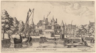 Nieuwmarkt z St. Anthonis Waag (S. Anthonis Markt z Waegh) autorstwa Reinier Nooms, called Zeeman