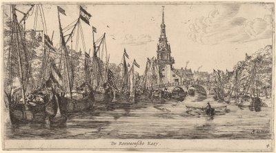 Nabrzeże Roowaensche (De Roowaensche Kaey) autorstwa Reinier Nooms, called Zeeman