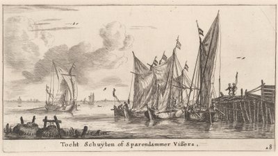 „Tocht Schuiten” lub łodzie rybackie Spaarndam autorstwa Reinier Nooms, called Zeeman