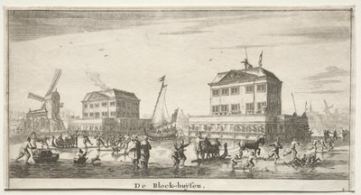 Różne statki i widoki Amsterdamu (Verscheÿde Schepen en Gesichten van Amstelredam), część III: De Block-huÿsen autorstwa Reinier Nooms, called Zeeman