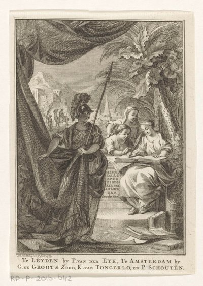 Alegoria Imperium Arabskiego Współczesna historia Arabów, część trzecia (tytuł na obiekcie) Strona tytułowa dla: S.n., Hedendagche historie lub Kontynuacja historii ogólnej, 1764 autorstwa Reinier Vinkeles (I)