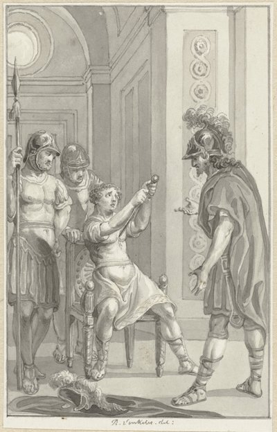 De dood van Gemellus autorstwa Reinier Vinkeles (I)