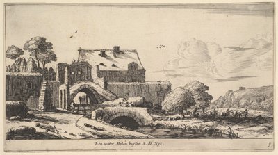 Młyn wodny w pobliżu St. Denis, XVII wiek. autorstwa Reinier Zeeman