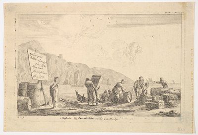 Scena portowa, XVII wiek. autorstwa Reinier Zeeman